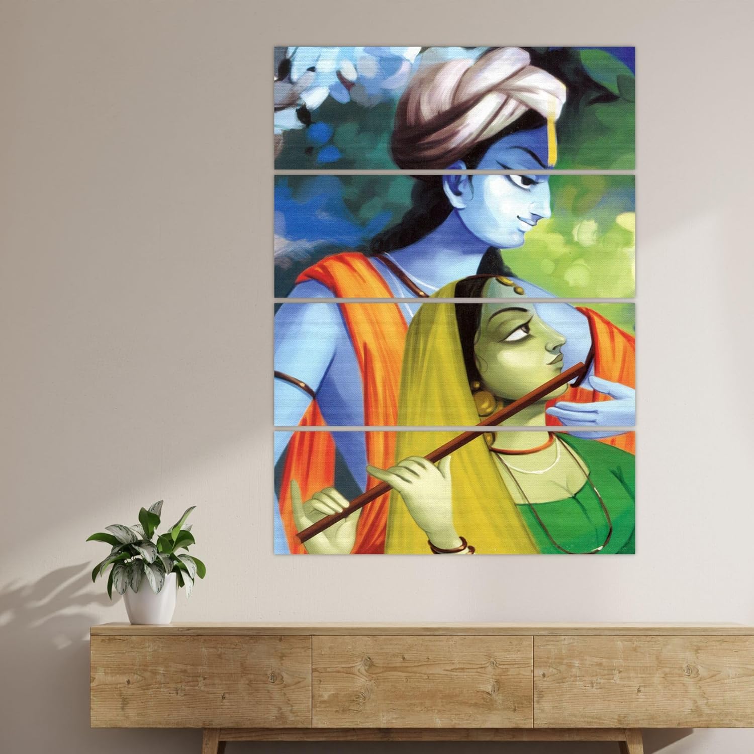 inep-b0cgjfq7ls-image-of-get-your-divine-groove-on-with-krishna-framed-multi-frame-wall-art-showing-all-four-panels-hung-on-a-living-room-wall..jpg
